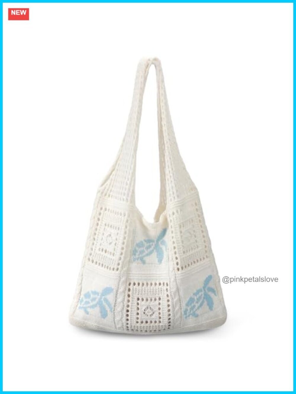 Handmade Knit Beach Tote Bag, Soft Crochet Summer Tote